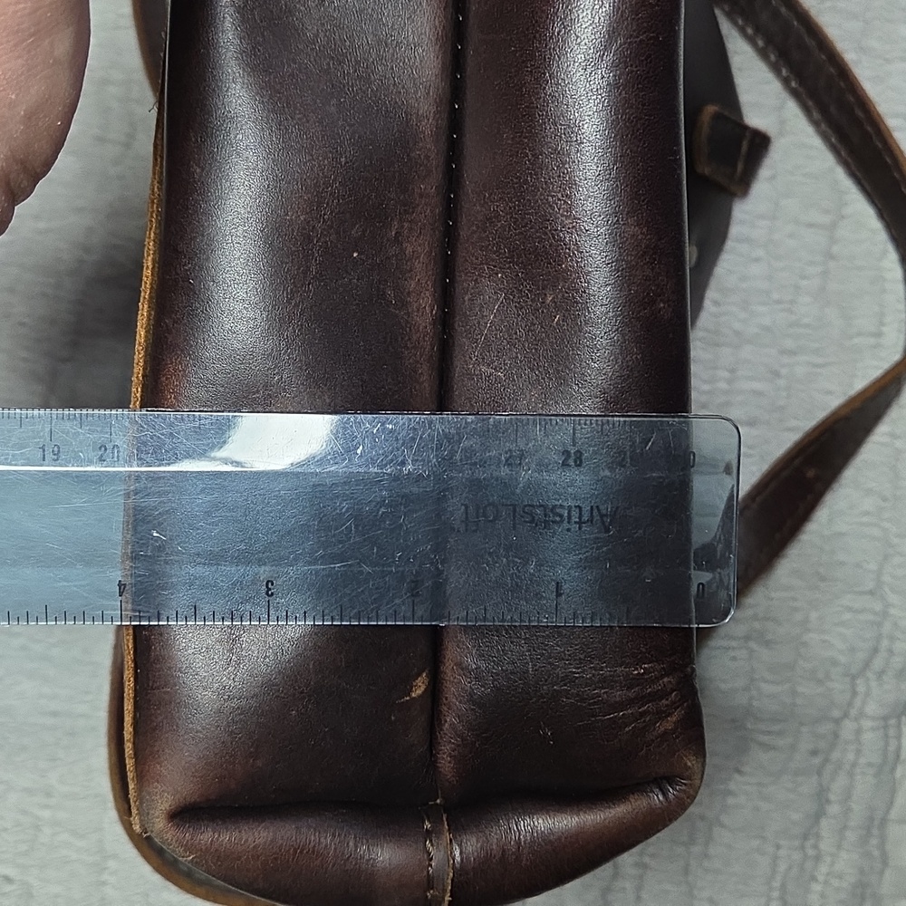 Portland Leather Mini Crossbody Bag Brown - Picture 8 of 8